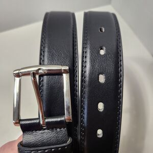 Men’s Genuine Black Leather Belt Size 60" Extra Long XL Classic Dress Casual